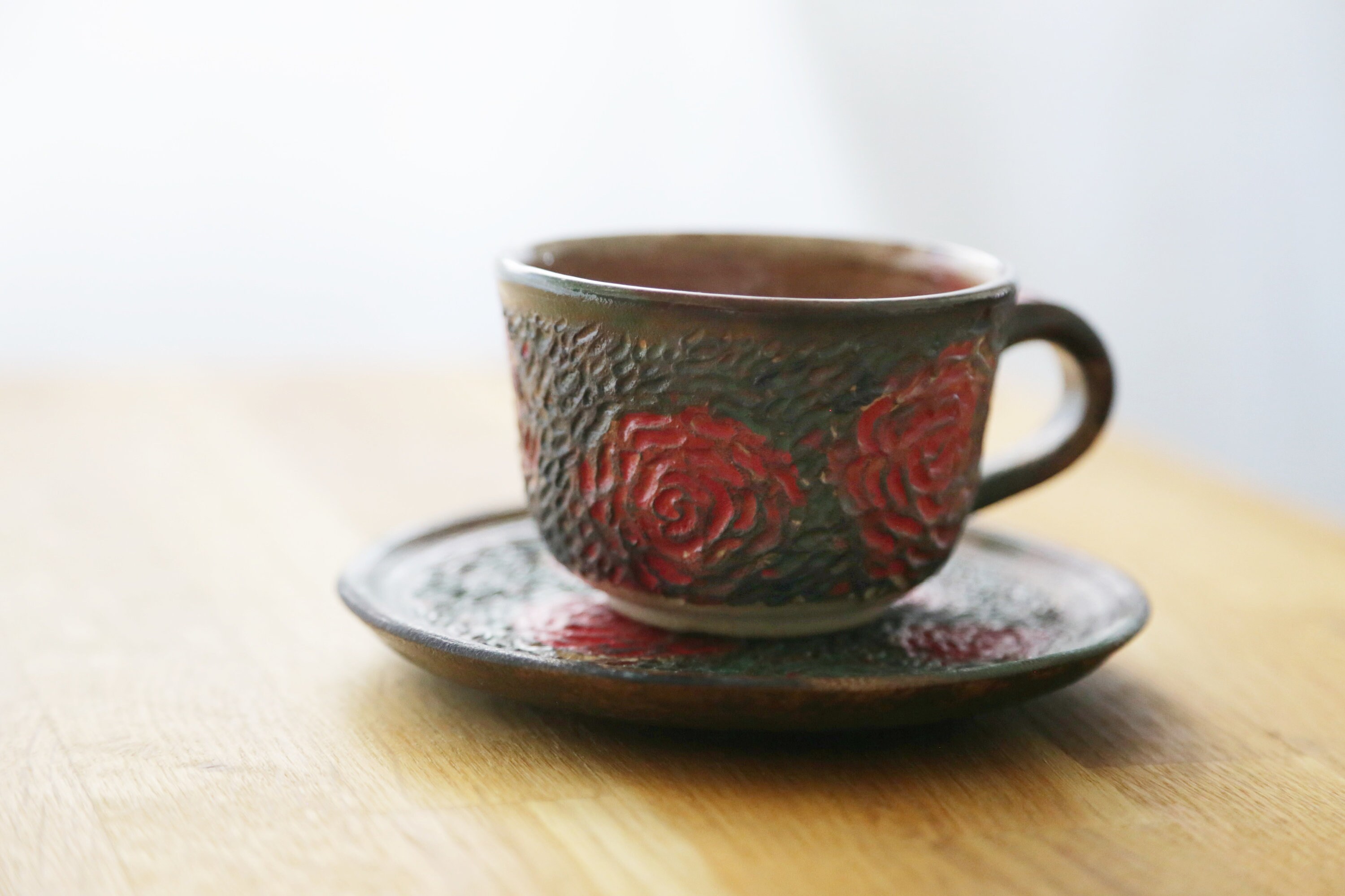 の 人気アイテムランキング Cup Etsy - Handpaint Saucer and