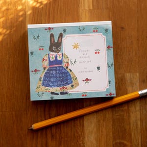 Bloco de notas Aiko Fukawa – Flores e Animais | produtos cozyca (F00174)