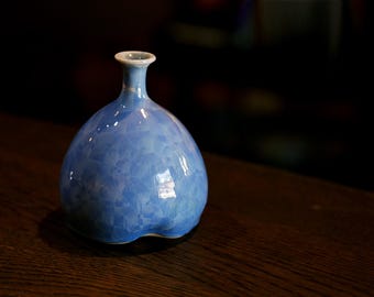 Frozen Lake – Fine Porcelain Crystalline Vase