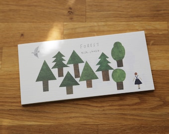 Japanese Washi Mini Letter Paper ~ Forest by Nishi Shuku
