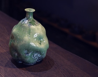 Emerald Galaxy – Large Sculptural Crystalline Vessel (240mm (9.4 inches))