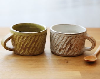 Shannon's Handmade Ceramics Coffee Cup ~ Shigaraki Clay Red Flameware