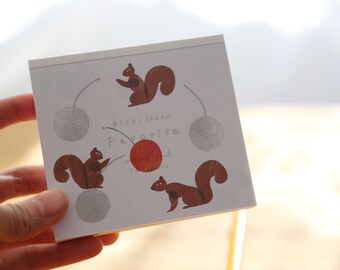 Square Memo Pad ~ Favorite, by Nishi Shuku