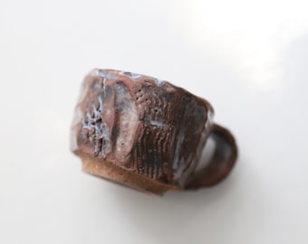 Shannon's Handmade Ceramics Espresso Coffee Cup ~ Shigaraki Red Clay SH00209