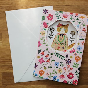 Cartão de aniversário ~ Jardim botânico (gato) por Aiko Fukawa