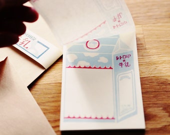 Japanese Washi Mini Letter Set - Retro Diary Milk
