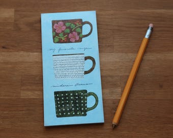 Midori Asano Mino Washi Memo Pad – "My Favorite Mugs" | cozyca products (F00171)
