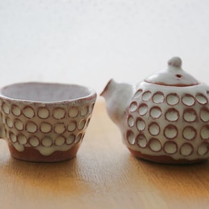 Handgjort Tekannaset - Shigaraki Fleck Rosa Lera - "Smältande Glass" Skandinavisk Stil SH00318