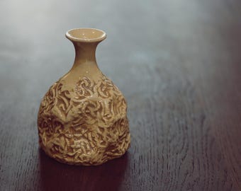 Ivory Coral – Hand-Thrown Archaeological Totem Vase