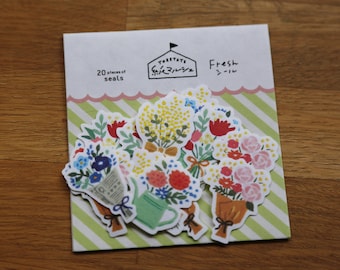 Japanese Washi Paper Flake Sticker - Flower