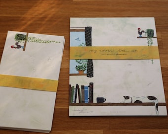 Letter Paper & Envelope set ~ My Room,  by Midori Asano