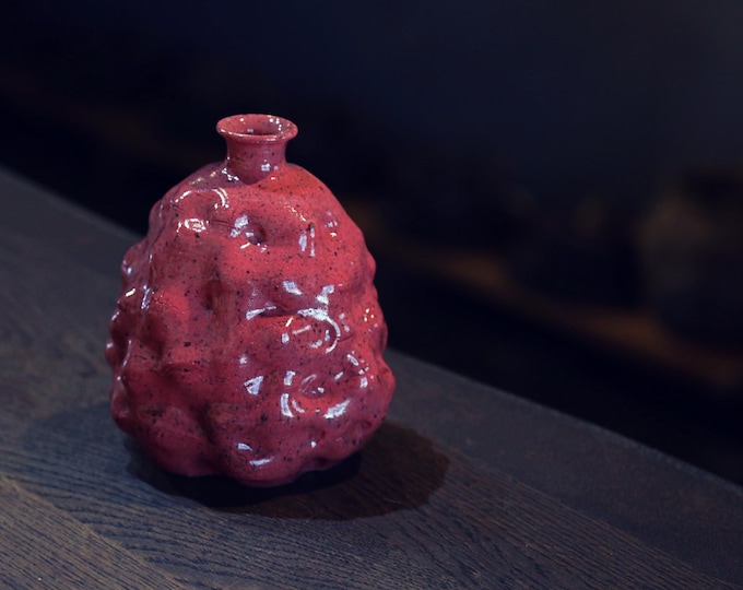 Featured listing image: Crimson Nebula – Hand-Sculpted Volcanic Vessel