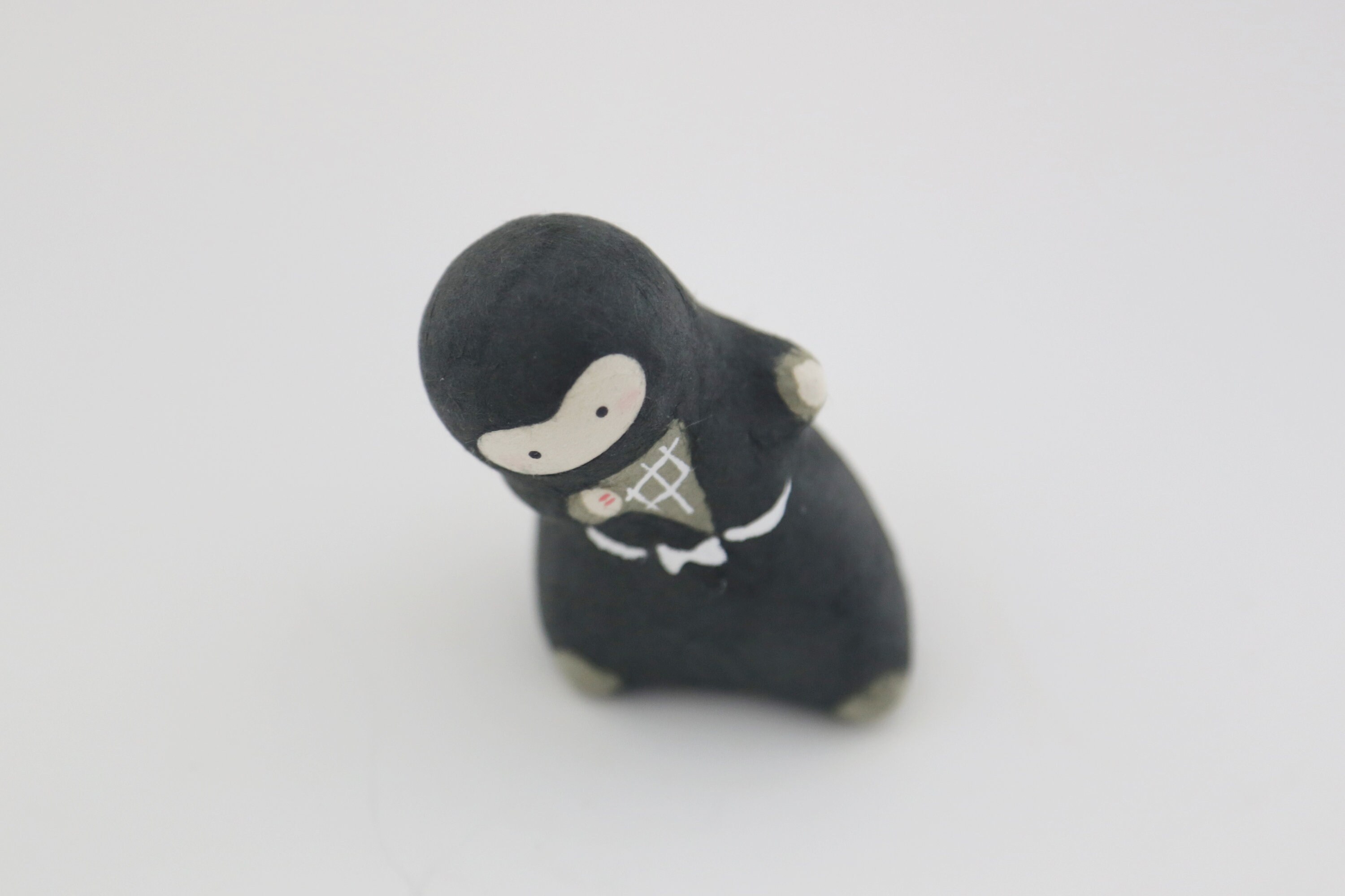 Chigiri Japanese Papiermache Doll Peeping Ninja Etsy UK