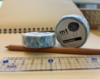 mt × Almedahls Nordic Blue Folk Art Washi Tape F00069