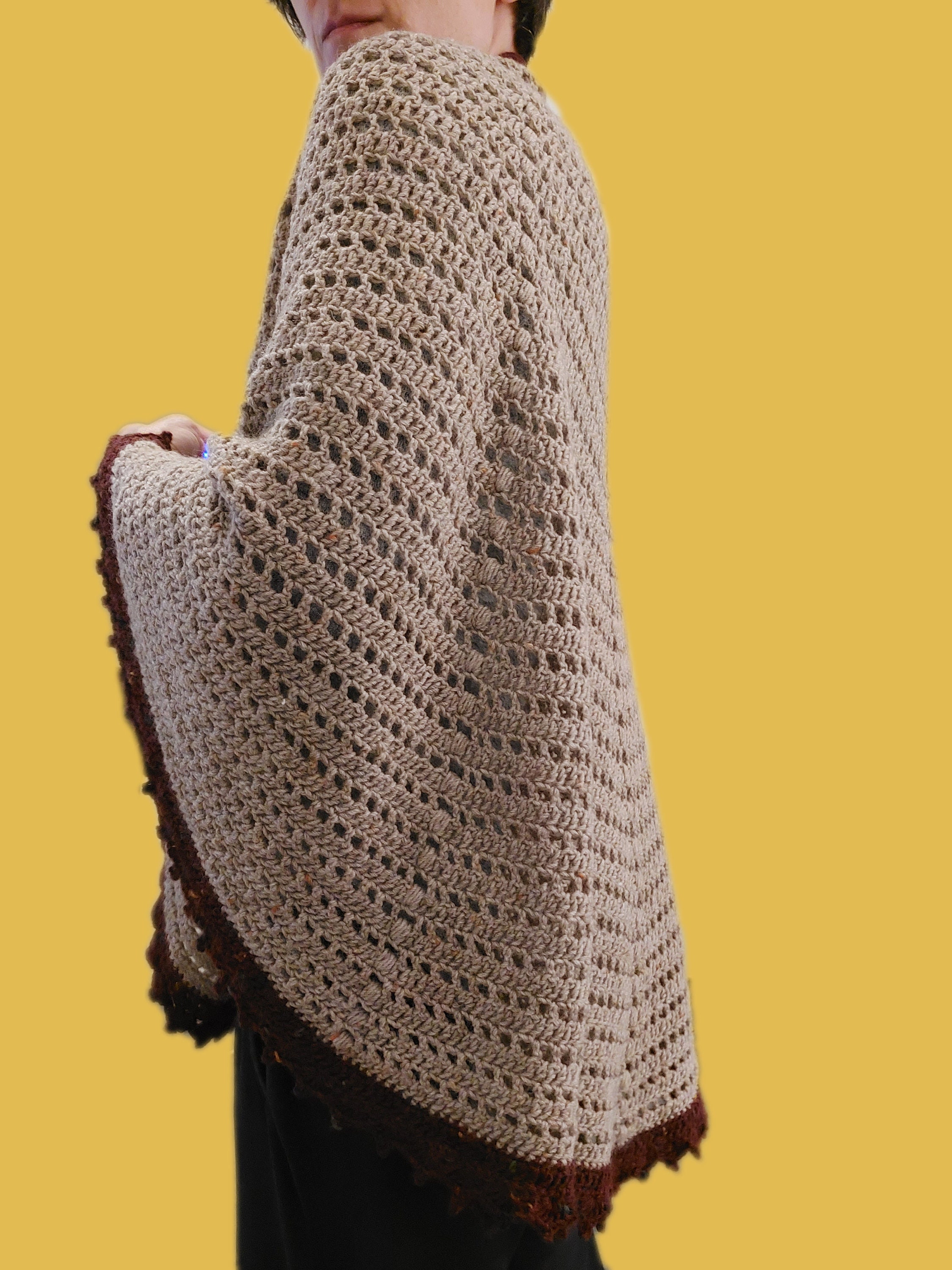 wrapping a shawl