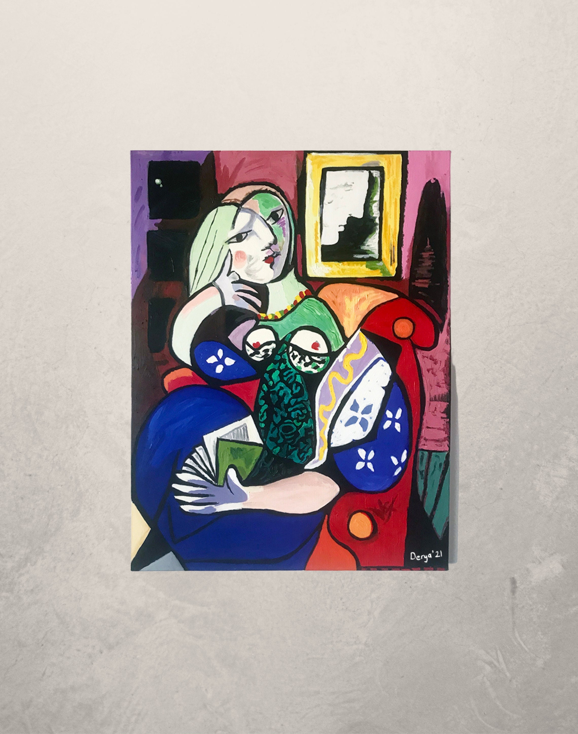 Woman With a Book 1932 60x80 Cm Pablo Picasso Oil Painting Etsy Australia