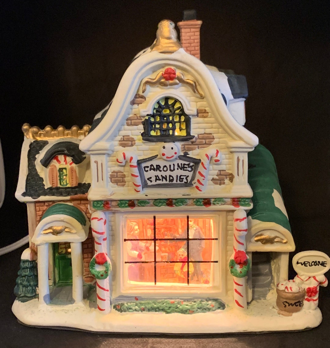 Holiday Creek Christmas Village Lighted Caroline's Candies Etsy Christmas Villages To Collect