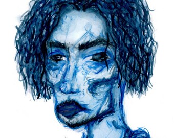 Blue Boy - Watercolor Painting Prints