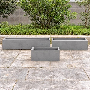Grey Concrete Window Box