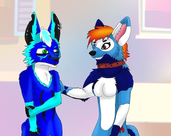 Halvkropp Fursona konstkommission