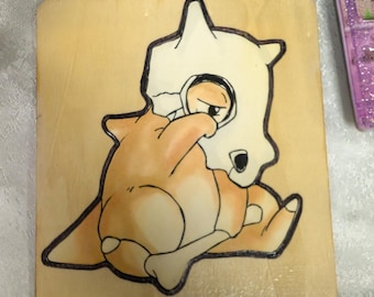 Cubone Painted Art Hanging Board