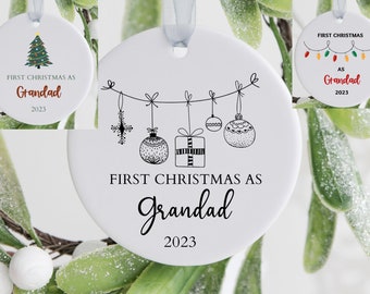 Personalized Gift for grandad, Pregnancy Announcement to Grandad, Christmas Ornament