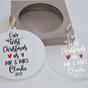 Personalized first Christmas as husband and wife Ornament, husband and wife Christmas  Ornament, Christmas Gift, Keepsake