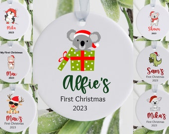 Adorno navideño personalizado, primer adorno navideño del bebé, regalo para recién nacido, regalo de Navidad,