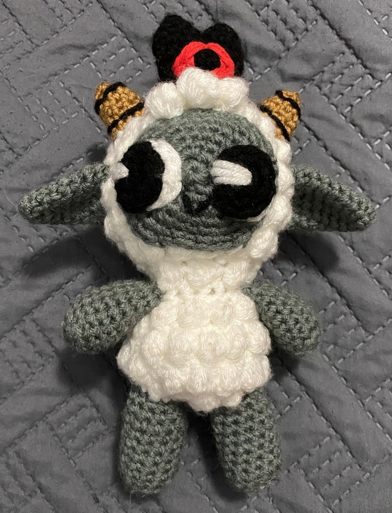 The Lamb From Cult of the Lamb Crochet Pattern Etsy