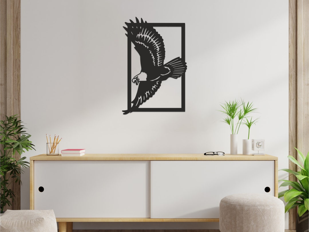 Flying Eagle Metal Wall Art Eagle Metal Wall Hangings Unique Etsy