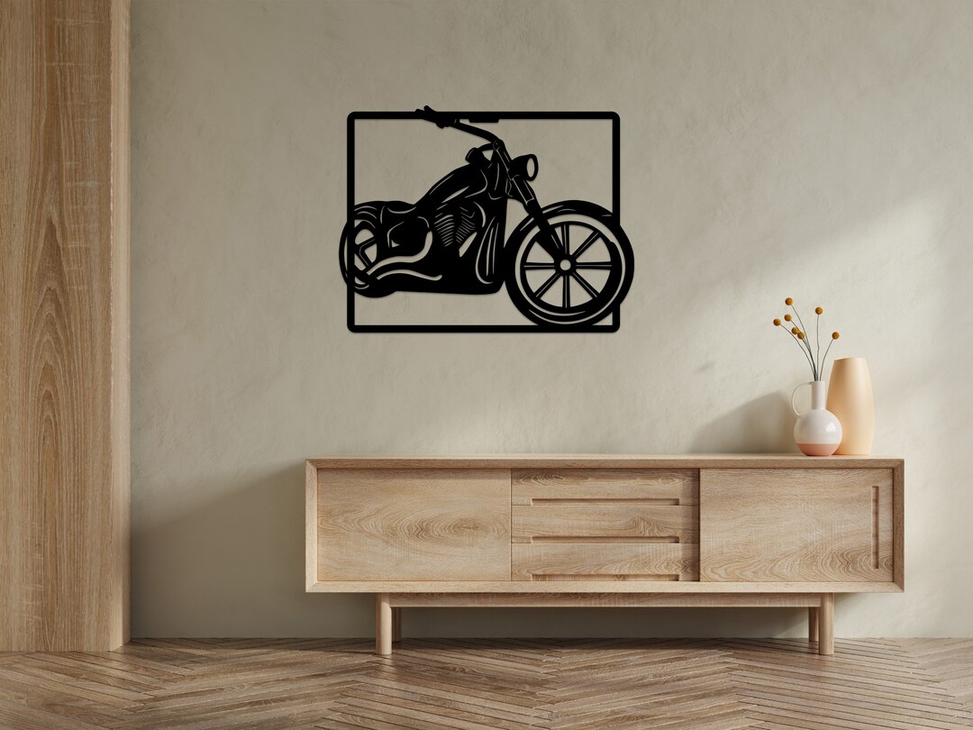 Harley Davidson Metal Wall Art Motorbike Wall Decor Metal Etsy