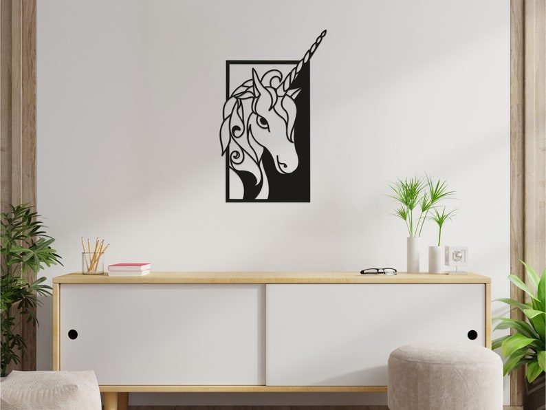 Unicorn Horse Metal Wall Art Farmhouse Wall Decor Mythical Etsy