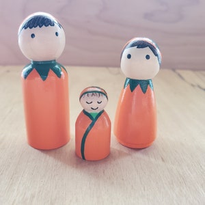 Pumpkin Peg Doll Set
