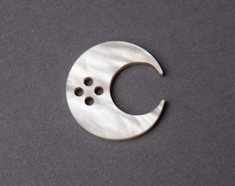 Kawaii Moon Sewing Button Crochet Button Knitting Button Doll Making Decorative Notion  2" 1" 3/4"