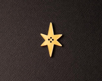 Star Sewing Button Crochet Button Knitting Button Doll Making Decorative Notion  2" 1" 3/4"