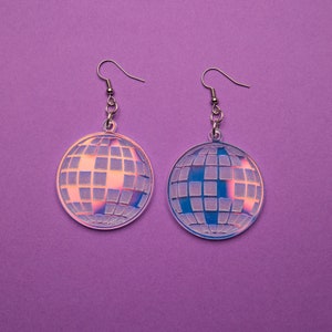 Disco Ball Statement Earrings | Retro Disco | Gift for her
