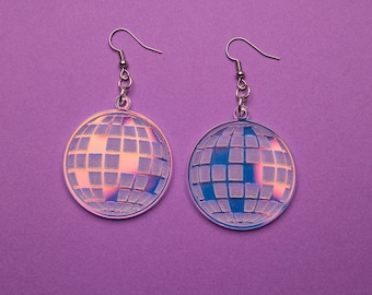 Disco Ball Statement Earrings | Retro Disco | Gift for her