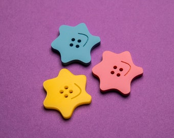 Konpeito Sewing Button Soot Sprite Candy Button Crochet Button Knitting Button Decorative Notion 2" 1" 3/4" 1/2"