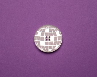 Disco Ball Sewing Button Crochet Button Knitting Button Decorative Notion 2" 1" 3/4"