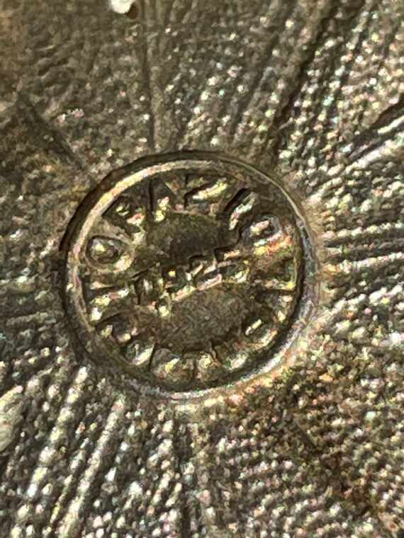 Portuguese 925 Silver Filagree Flower Brooch - image 5