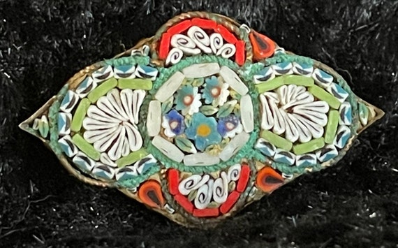 Vintage Italian micromosaic brooch - image 4