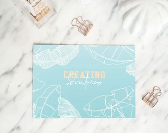 Postkarte „Creating adventures“ | Palmen | DIN A6