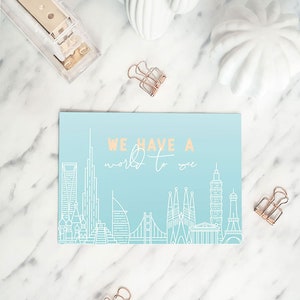 Cartolina "Abbiamo un mondo da vedere" | | della città DIN A6