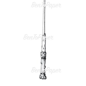 Harry&#39;s Wand Illustration - DIGITAL DOWNLOAD