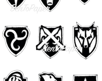 Skyrim Town Sigils - DIGITAL DOWNLOAD