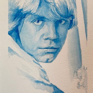 Luke Skywalker - Lamina de acuarela original