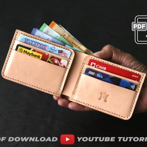 DAS BLATT || 6 Taschen & 1 Geldfach Bifold Wallet || PDF Letter und A4 Größe