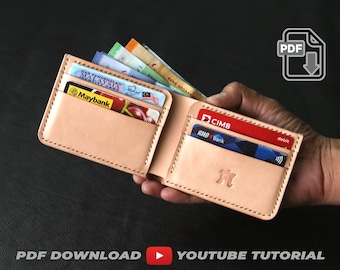 THE LEAF || 6 pockets & 1 cash slot Bifold Wallet || PDF Letter and A4 size