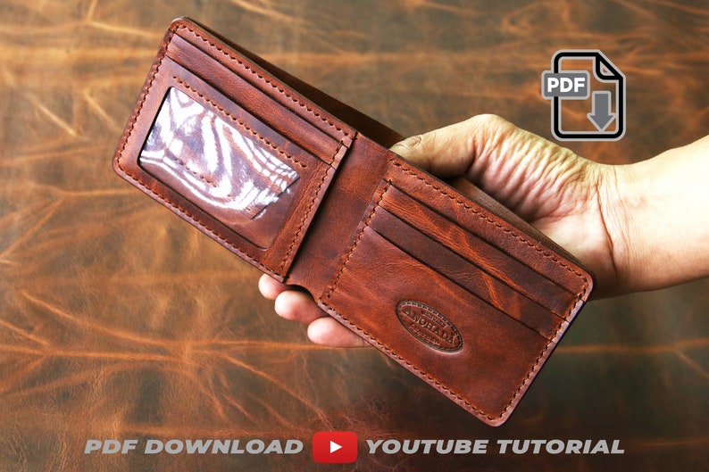 Window Pocket Bifold Wallet PDF Pattern A4 Size With Tutorial Video How
