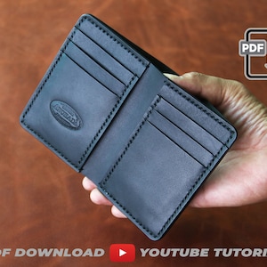 8 Taschen Vertikales Bifold-Portemonnaie - PDF-Vorlage mit Video-Tutorial || PDF A4-Format